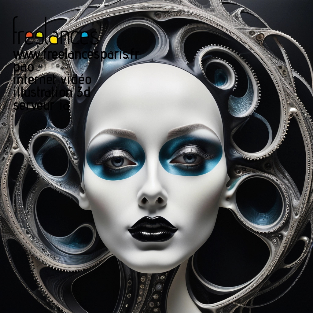 Pao mise en page internet vidéo illustration 3d serveur IA générative AI freelance paris studio de création magazines ufupvjm0